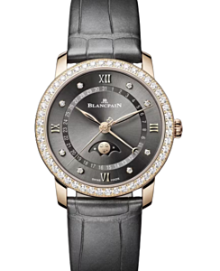 Blancpain Villeret Quantième Phases de Lune Red Gold 33.2mm Sunburst Grey Dial 6126 2910 55B - BRAND NEW