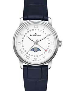 Blancpain Villeret Quantième Phases de Lune Steel 33.2mm White Dial 6126 1127 55B - BRAND NEW