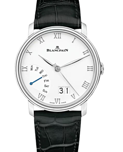 Blancpain Villeret Grande Date Jour Rétrograde Steel 40.5mm White Dial 6668 1127 55B - BRAND NEW