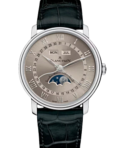 Blancpain Villeret Quantième Complet White Gold 40mm Light Brown Dial 6654 1504 55B - BRAND NEW