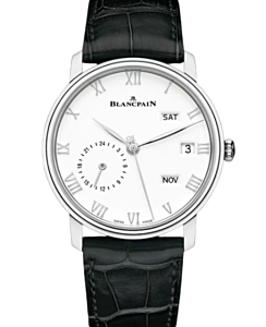 Blancpain Villeret Quantième  Annuel GMT Steel 40mm White Dial 6670 1127 55B - BRAND NEW