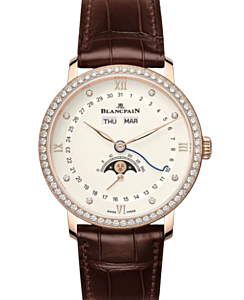 Blancpain Villeret Quantième Complet Red Gold 38mm Opaline Dial 6264 2987 55B - BRAND NEW