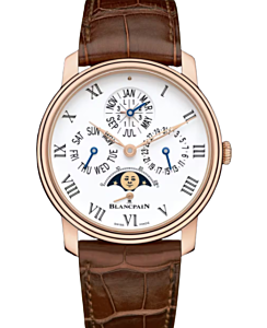 Blancpain Villeret Quantième Perpétuel 8 Jours Red Gold 42mm White Dial 6659 3631 55B - BRAND NEW