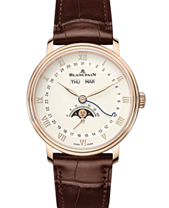 Blancpain Villeret Quantième Complet Red Gold 38mm Opaline Dial 6264 3642 55B - BRAND NEW