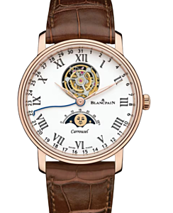 Blancpain Villeret Carrousel Phases de Lune Red Gold 42mm White Dial 6622L 3631 55B - BRAND NEW