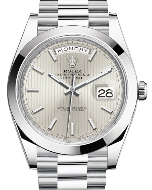 エリック Rolex Day-Date 40 228206 Black Index Platinum President
