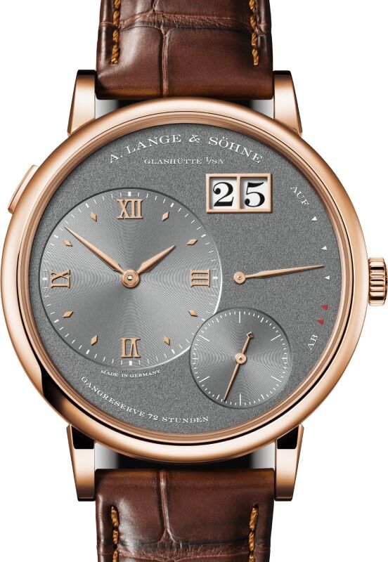 A Lange Sohne Grand Lange 1 Pink Rose Gold 41mm Grey Dial