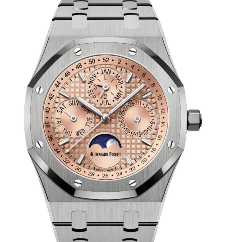Audemar Piguet Royal Oak Perpetual Calendar 41mm Titanium Salmon Dial 26615TI.OO.1220TI.01 BRAND NEW