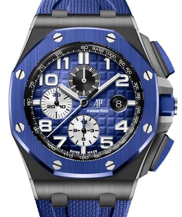 Audemars Piguet Royal Oak Offshore Selfwinding Chronograph Black Ceramic 44mm Blue Dial Blue Ceramic Bezel 26405CE.OO.A030CA.01 BRAND NEW