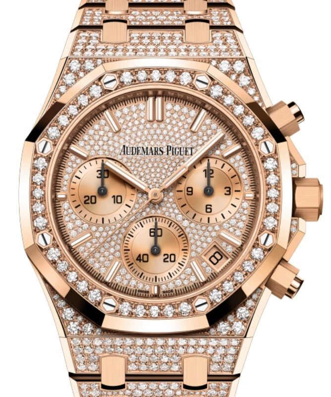 新到着 Audemars Gold/Diamond Rose 41mm Chronograph Oak Royal Piguet 洗顔グッズ