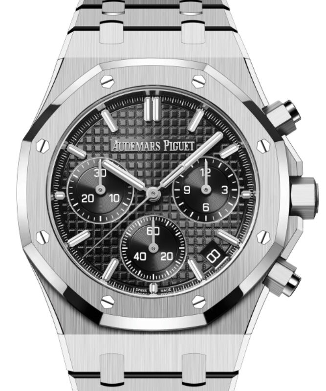 Audemars piguet royal oak chronograph 41mm stainless steel black dial shop