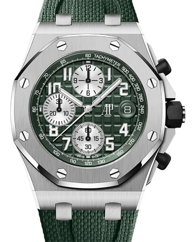 独特な Offshore Piguet Audemars Chronograph Khaki Titanium 42mm スポーツ