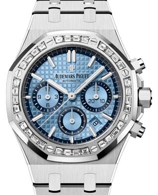 大学生 割引 Oak Royal Piguet Audemars Chronograph Blue 38mm Gold White ライト・ランタン