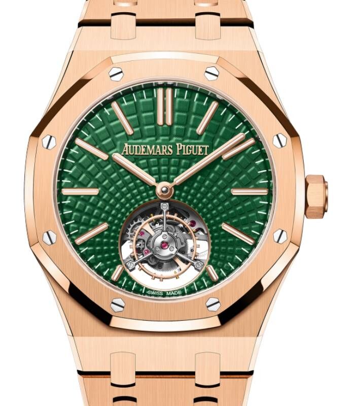 Audemars Piguet Royal Oak Selfwinding Flying Tourbillon Rose Gold 41mm Green Dial 26533OR.OO.1220OR.01 BRAND NEW
