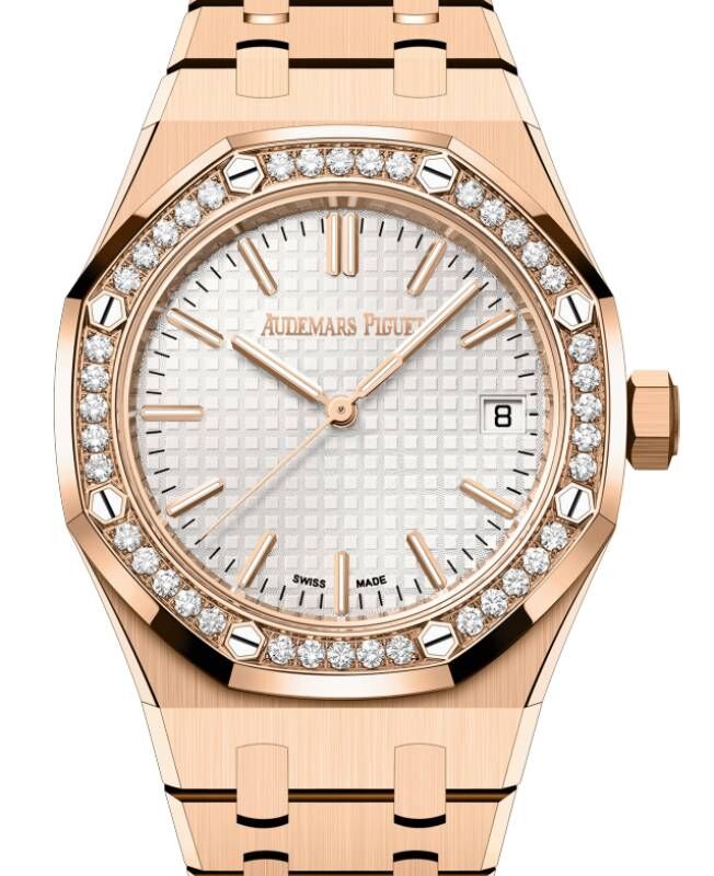 Audemars Piguet Royal Oak Selfwinding 50th Anniversary 37mm Rose Gold Diamond Bezel Silver Dial 15551OR.ZZ.1356OR.01 BRAND NEW