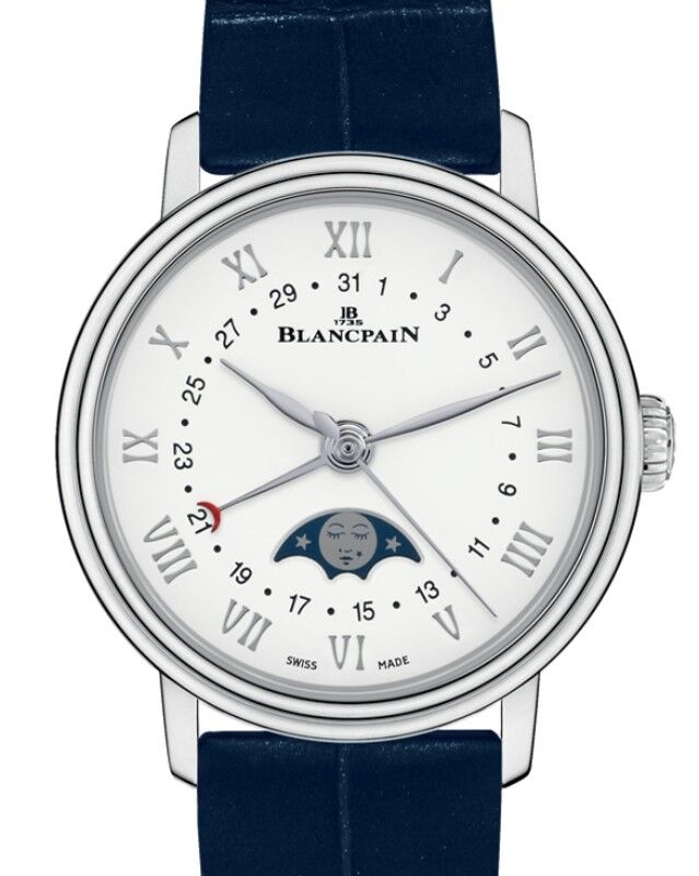 Blancpain Villeret Quanti me Phases De Lune Steel 29.2mm White Dial 6106 1127 55A BRAND NEW