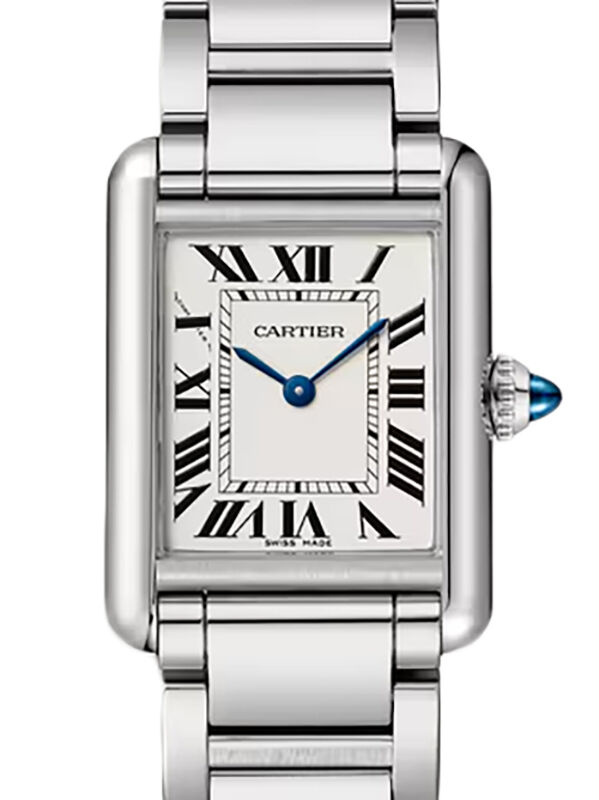 最新デザインの Steel Quartz Small Must Tank Cartier Silver WSTA0107 Dial 時計