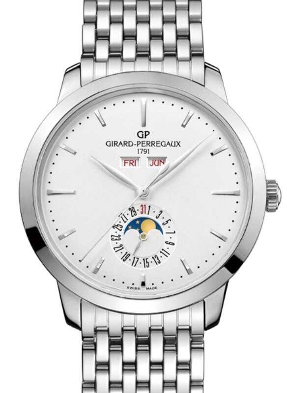 Girard Perregaux 1966 Full Calendar 40mm Steel 49535-11-131-11A