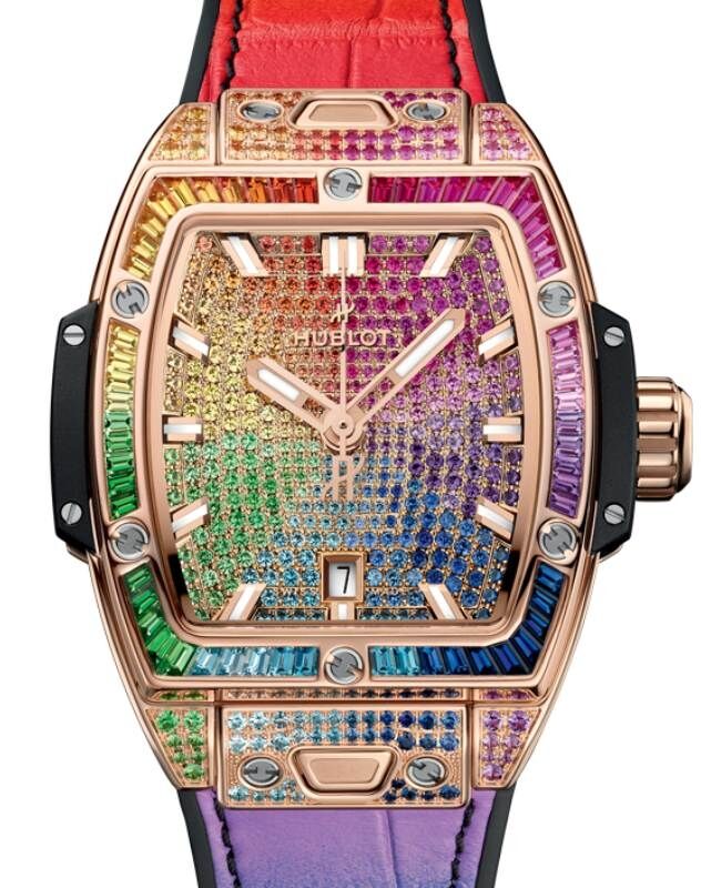 Shaped Spirit of Big Bang 3-Hands King Gold - Hublot Watches ON SALE