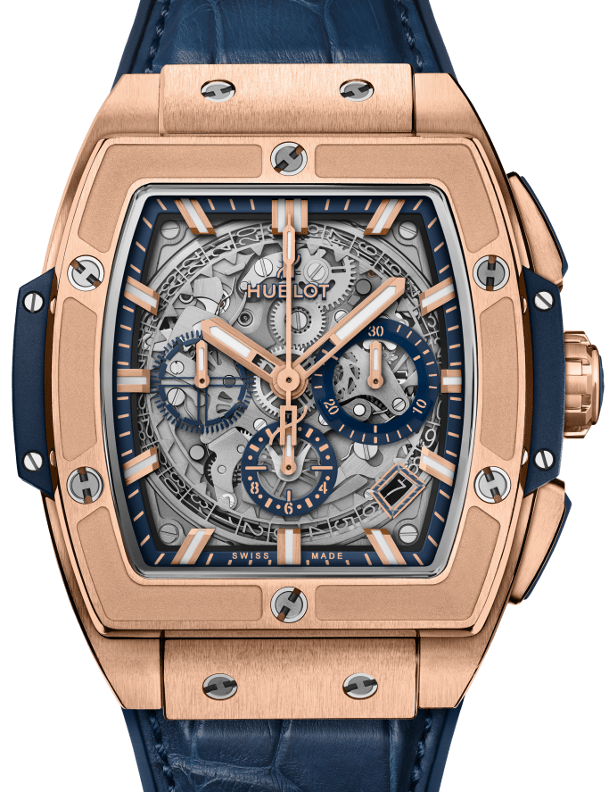 Hublot Shaped Spirit of Big Bang King Gold Blue 42mm 641.OX.7180.LR BRAND NEW