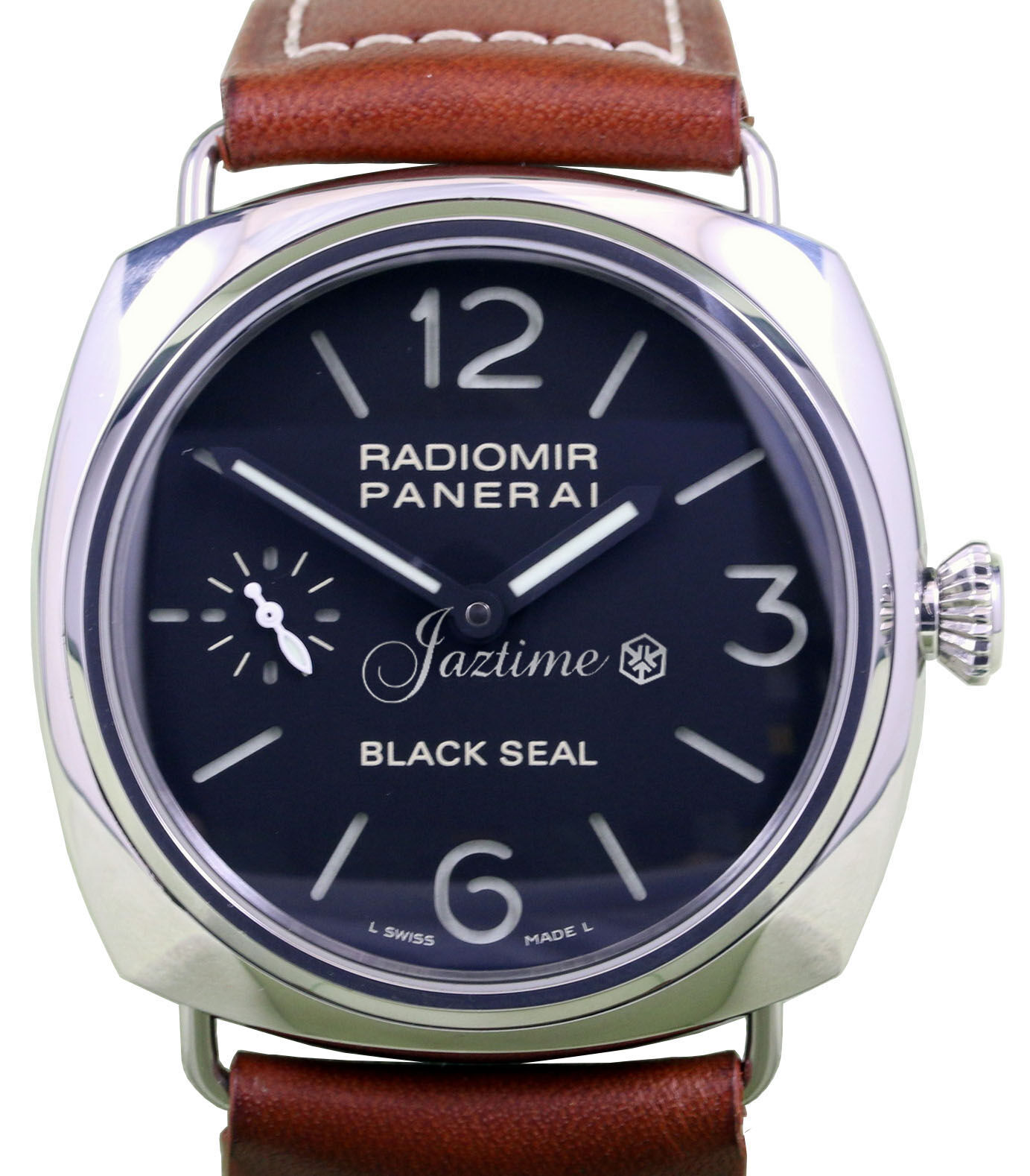 Panerai PAM 183 Radiomir Black Seal 45mm Stainless Steel Manual Wind Brown Leather