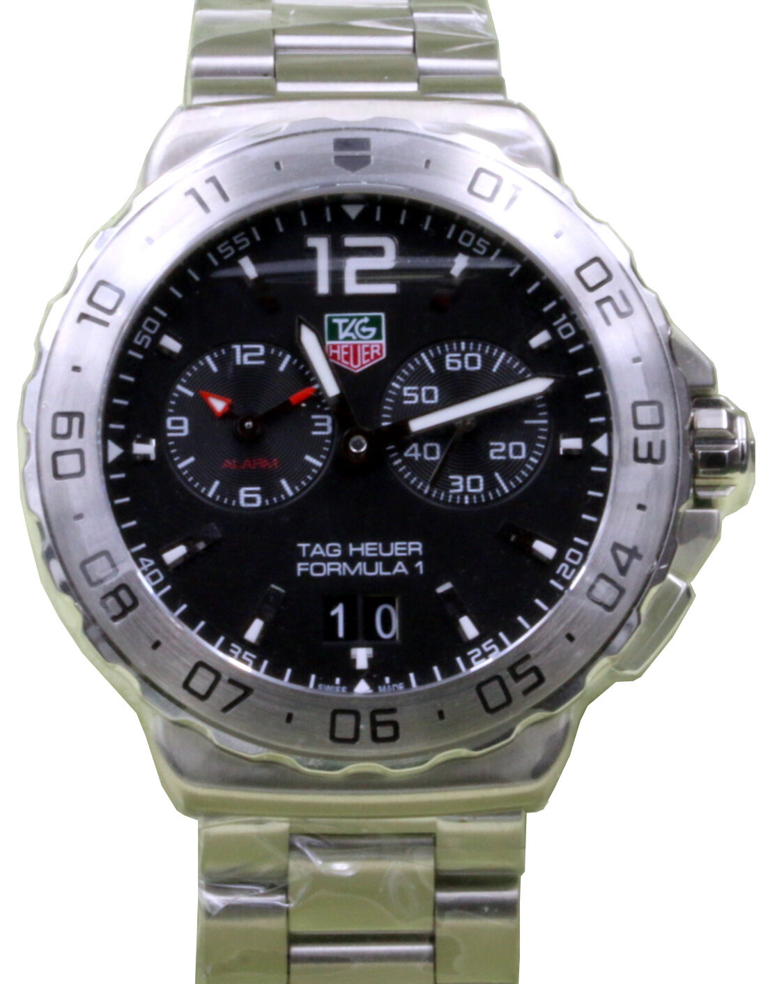 TAG Heuer Formula 1 WAU111A.BA0858 42mm Black Index Stainless Steel Date BRAND NEW