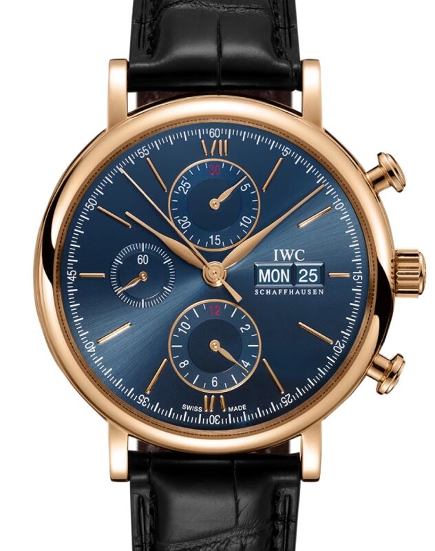 Iwc portofino chronograph blue dial cheap