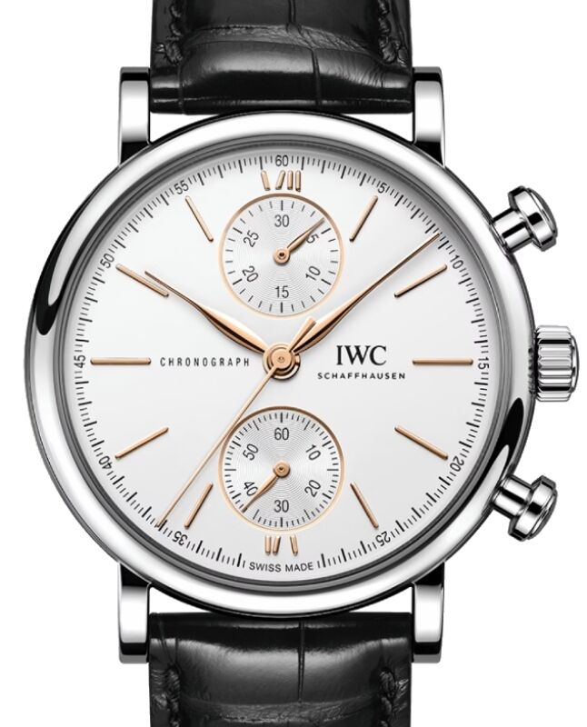 IWC Portofino Chronograph Stainless Steel 39mm Silver Dial IW391406 BRAND NEW
