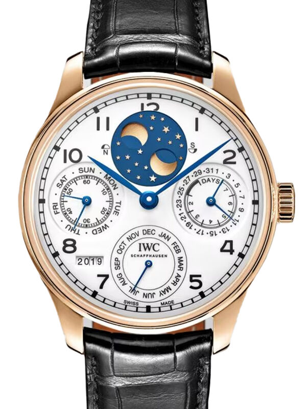 IWC Portugieser Perpetual Calendar Edition 150 Years Gold White Dial IW503405