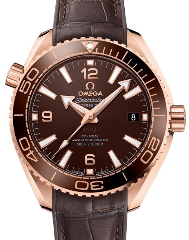 Omega Seamaster Planet Ocean 600M 39.5mm Sedna Gold Brown Dial 215.63.40.20.13.001