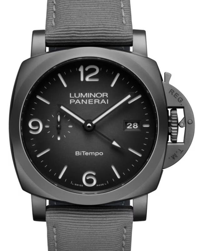 Panerai Luminor BiTempo Titanium DLC New York Grey Dial 44mm PAM01467 BRAND NEW