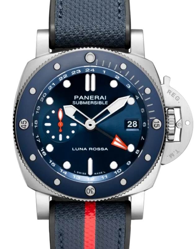 Panerai Submersible GMT Luna Rossa Titanio 42mm Blue Dial PAM01507