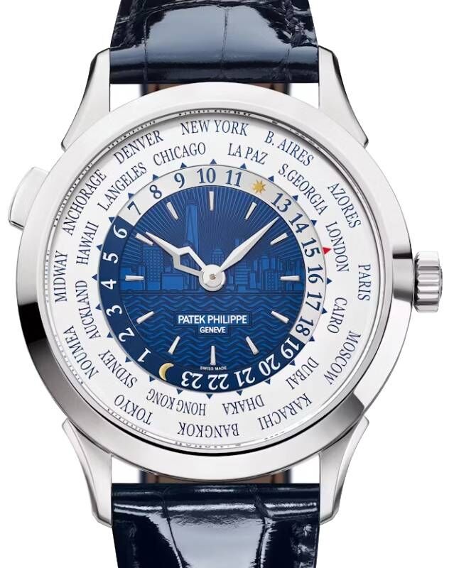 Patek Philippe Complications World Time White Gold New York Skyline Blue Dial 5230G 010