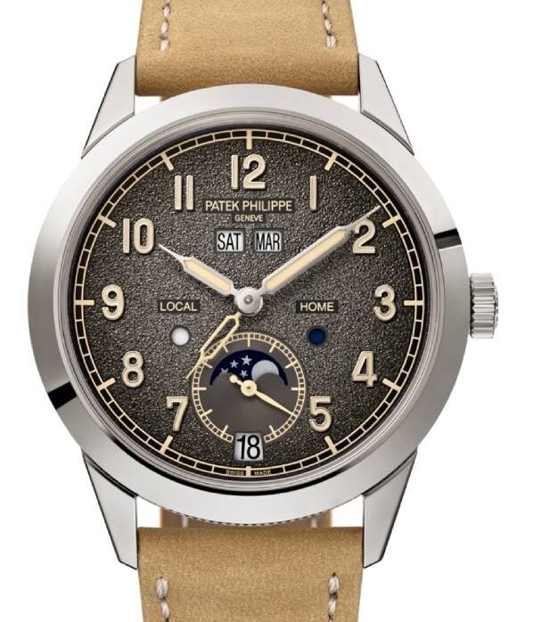 Patek Philippe Complications Annual Calendar Travel Time White Gold Textured Grey Dial 5326G 001 BRAND NEW