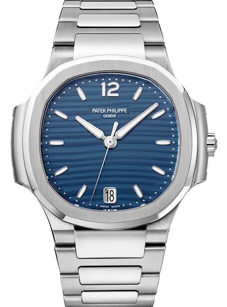 Patek Philippe Nautilus Ladies Automatic Stainless Steel Blue Opaline Dial 35.2mm 7118 1A 001 BRAND NEW