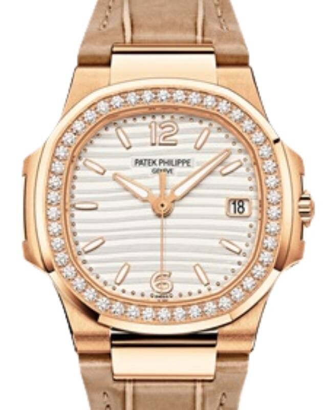 Patek Philippe Nautilus Date Sweep Seconds Rose Gold Silver White Dial 7010R 011 BRAND NEW