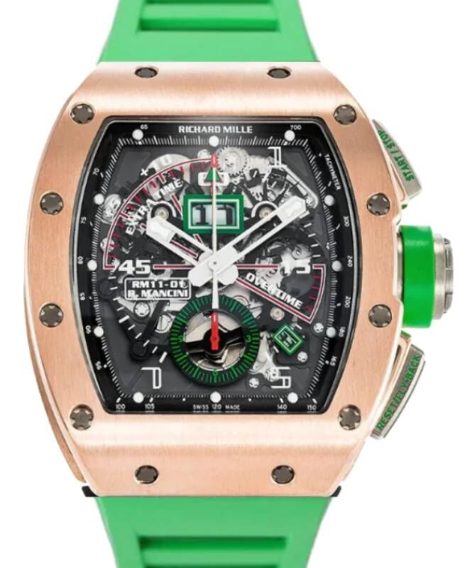 Richard Mille Automatic Flyback Chronograph Roberto Mancini Rose Gold Titanium RM 11 01