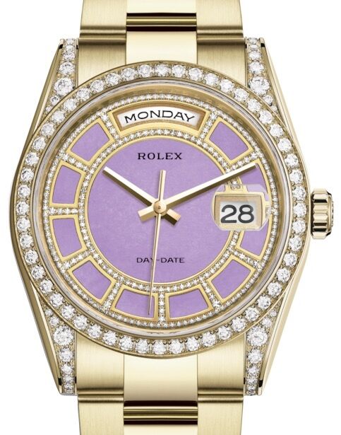 新品 25ss nonnative 2 Rolex Day-Date 36 Yellow Gold Carousel of Lavender Jade