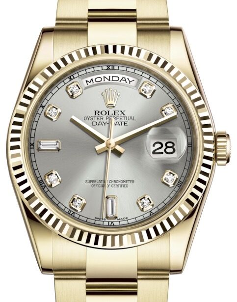 Rolex day date gold silver on sale