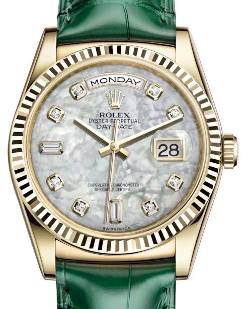 Rolex oyster perpetual day date leather strap outlet