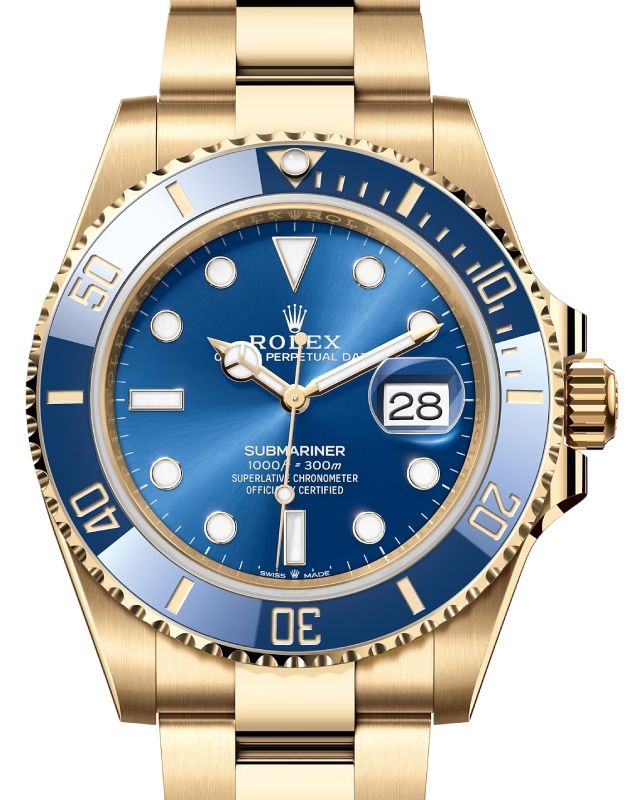 Rolex Submariner Date Yellow Gold Blue 41mm Dial Ceramic Bezel Oyster Bracelet 126618LB BRAND NEW