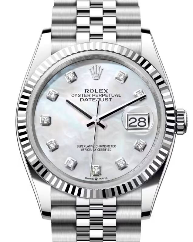 Rolex Datejust 36 White Gold/Steel White Mother of Pearl