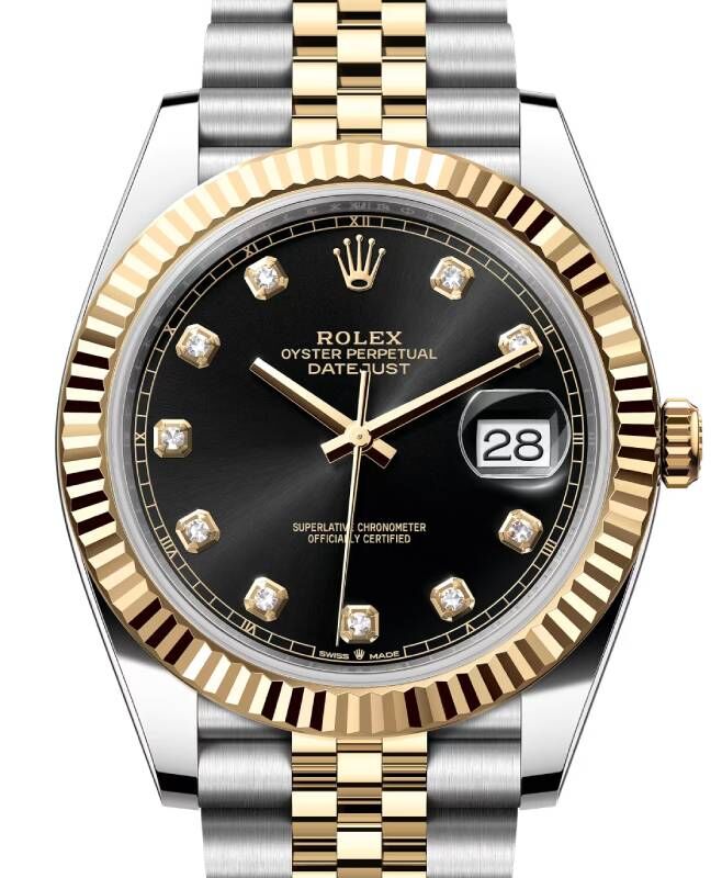 Rolex Datejust 41 - Black Diamond Set Dial - Jubilee