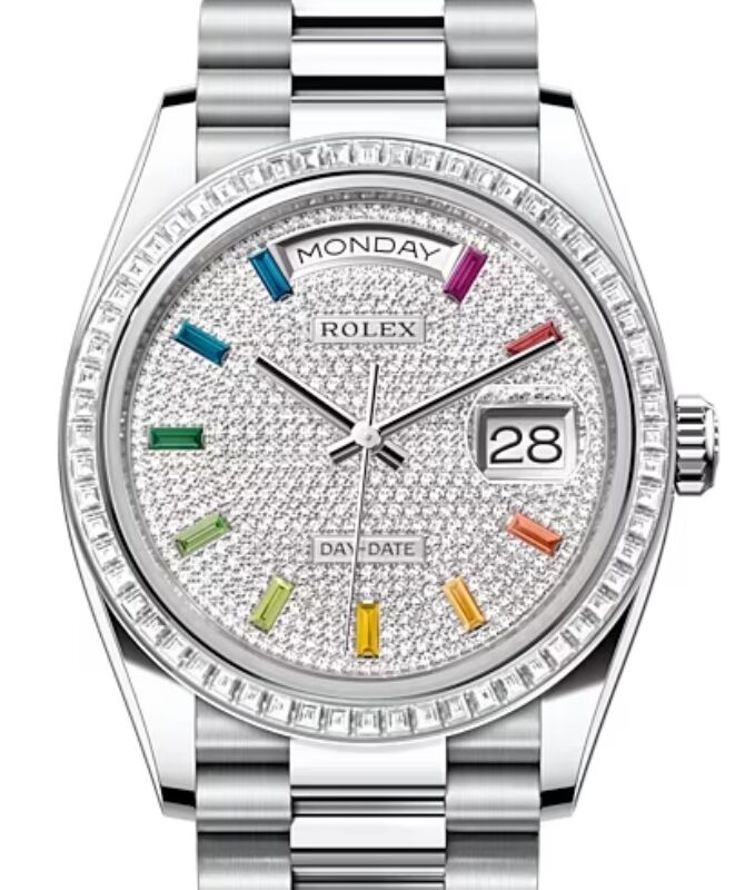 Rolex day date 36 rainbow on sale