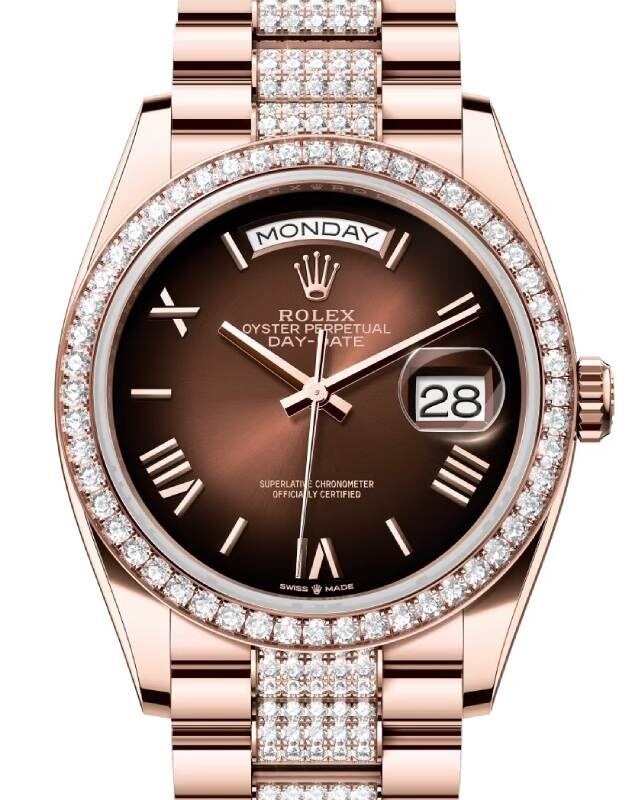 Rolex Day-Date 36 President Rose Gold Eisenkiesel Dial