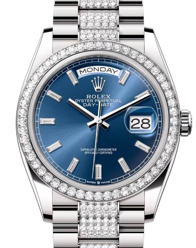Rolex white gold blue dial outlet