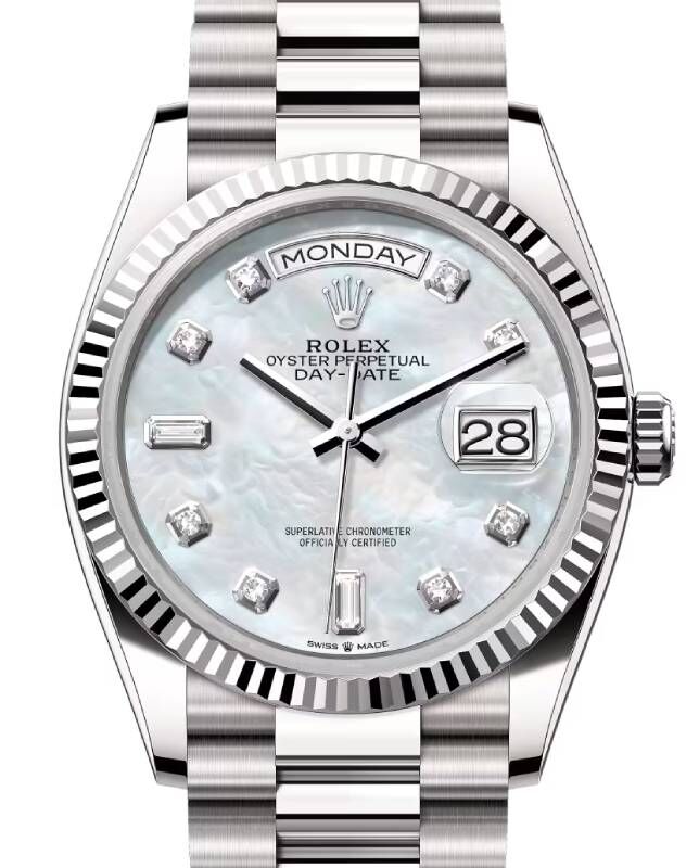 Rolex Day-Date 36 President White Gold White Mother of Pearl