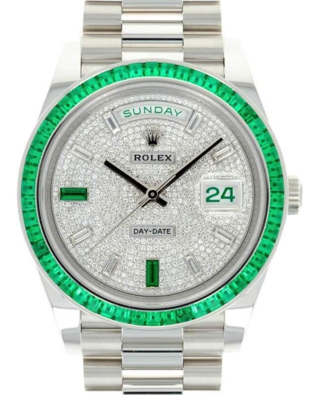 Rolex emerald bezel top
