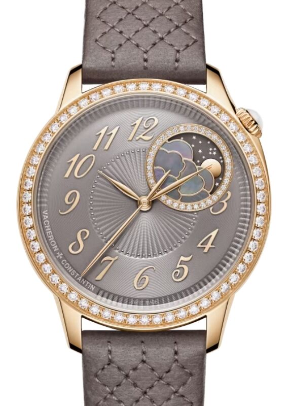 Vacheron Constantin Egerie Moon Phase 37mm Pink Rose Gold Diamonds 8005F 000R B958 BRAND NEW
