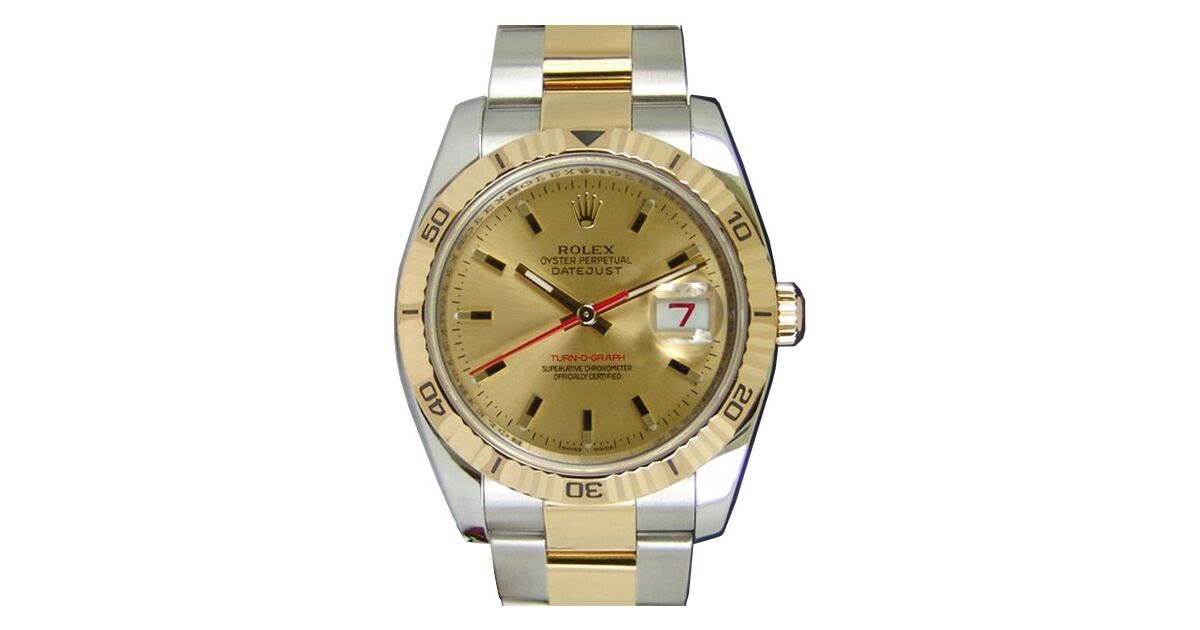 Rolex Datejust 36 Yellow Gold/Steel Champagne Index Dial & Turn-O